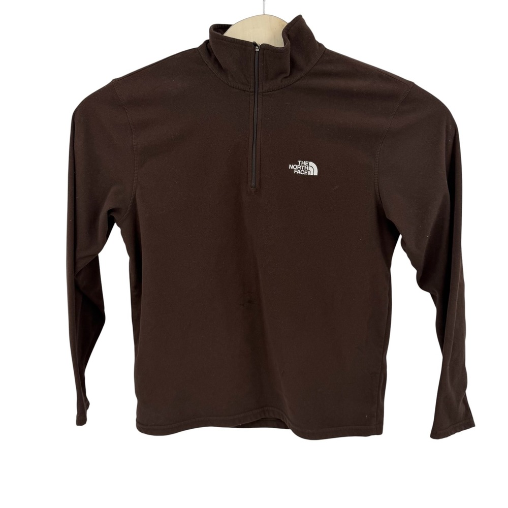 The North Face Fleece Pullover Mens M Brown TKA 100 Quarter Zip Gorpcore W9